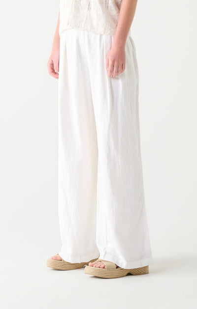 dex clothing dion wide leg pants white