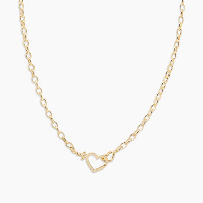 gorjana parker heart necklace gold