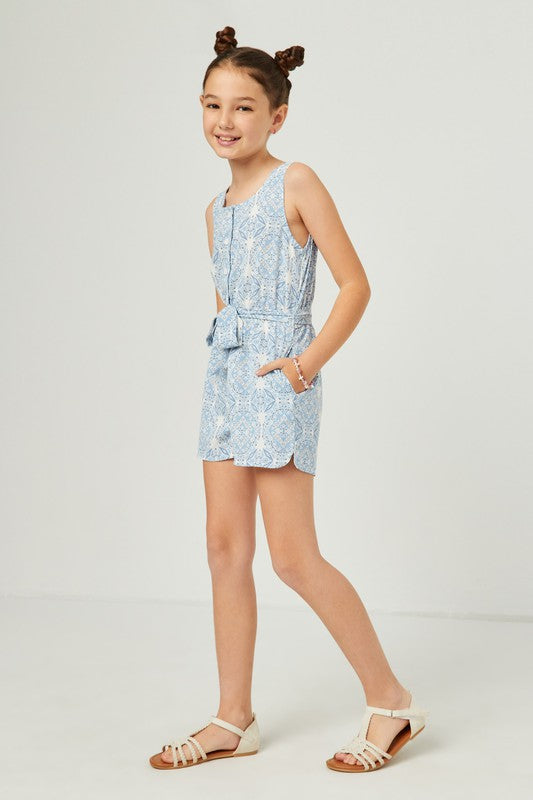 Kids Bandana Print Belted Romper – Bella Bea Boutique, ATX