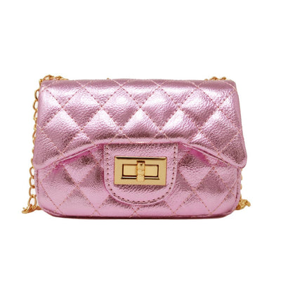 Tiny Treats Metallic Classic Mini Purse pink