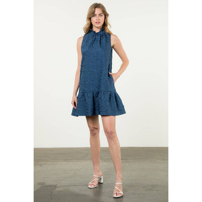 THML Sleeveless Textured Dress