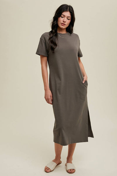 Wishlist Basic Knit Midi T-Shirt Dress