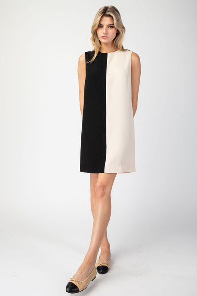 eesome Elliana Color-Block Mini Dress