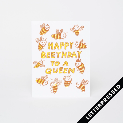 egg press greeting card happy birthday bees to a queen