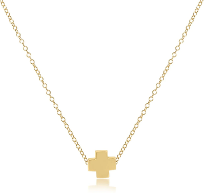 enewton 16 inch gold necklace signature cross