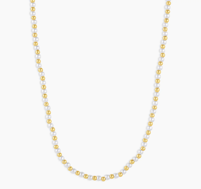 Gorjana Poppy Pearl Necklace gold