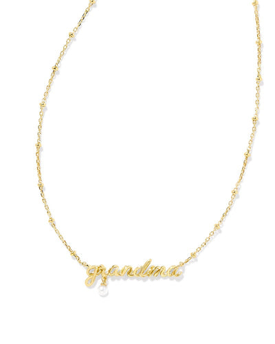 kendra scott grandma script pendant necklace gold