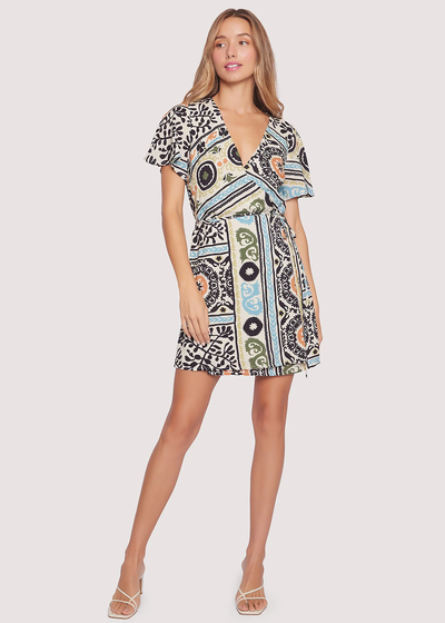 lost and wander oracle mini wrap dress