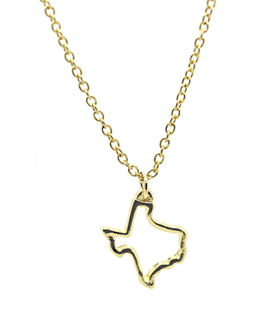 lucky feather lone star texas necklace gold
