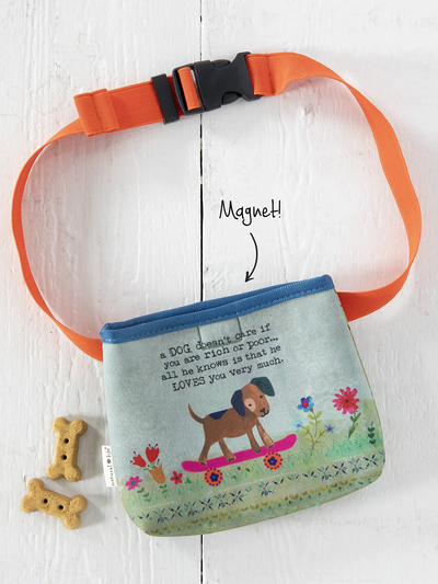 natural life doggie treat pouch  ditsy floral daisies