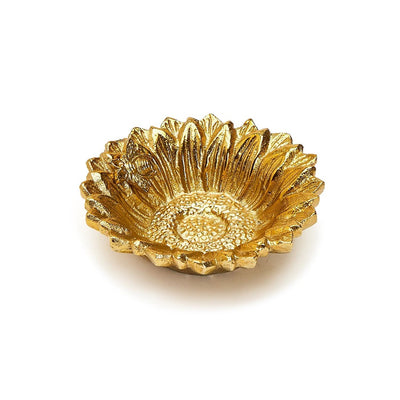 twos company golden bee sunflower trinket tray