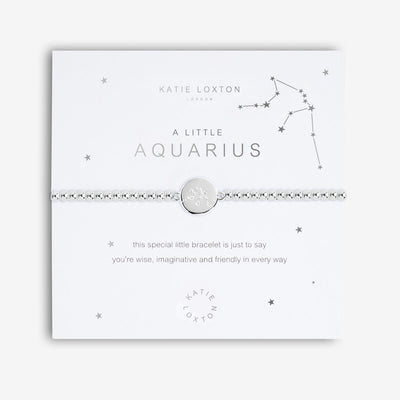 katie loxton a little zodiac bracelet aquarius silver