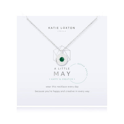 katie loxton a littles birthstone necklace may green agate