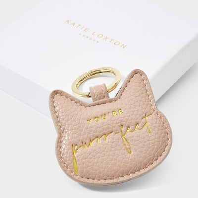 katie loxton boxed keyring keychain purrrfect pink