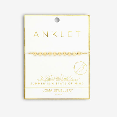 katie loxton gold disc chain anklet