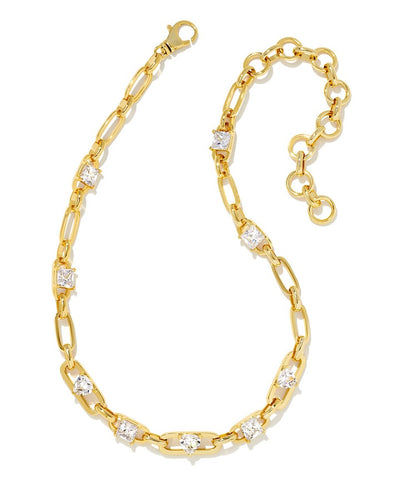 kendra scott blair jewel chain necklace gold