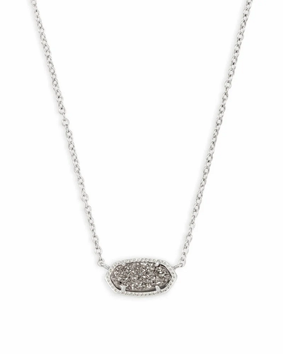 kendra scott silver elisa pendant necklace platinum drusy