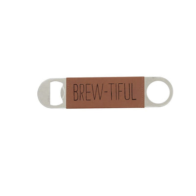 leather wrapped bottle opener mud pie brew tiful