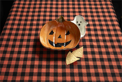 mud pie Halloween pumpkin ghost chip and dip set