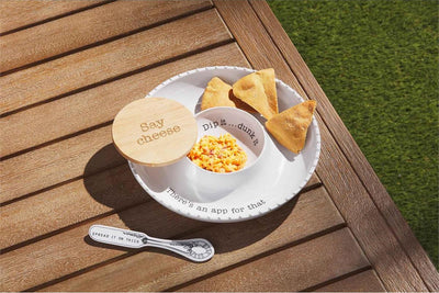 mud pie outdoor tray and dip set
